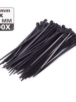 Höfftech Tie Ribs 2.5 x 100 mm - Kabelbinders Zwart - 100 Stuks