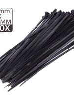 Höfftech Tie Ribs - 3.6 x 200 Mm - 100 Stuks - Kabelbinders - Zwart