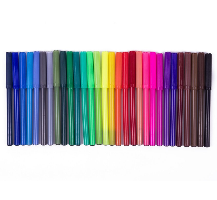 Kleurstiften 30 dlg - Viltstiften Set - Creatieve Kleurpotloden