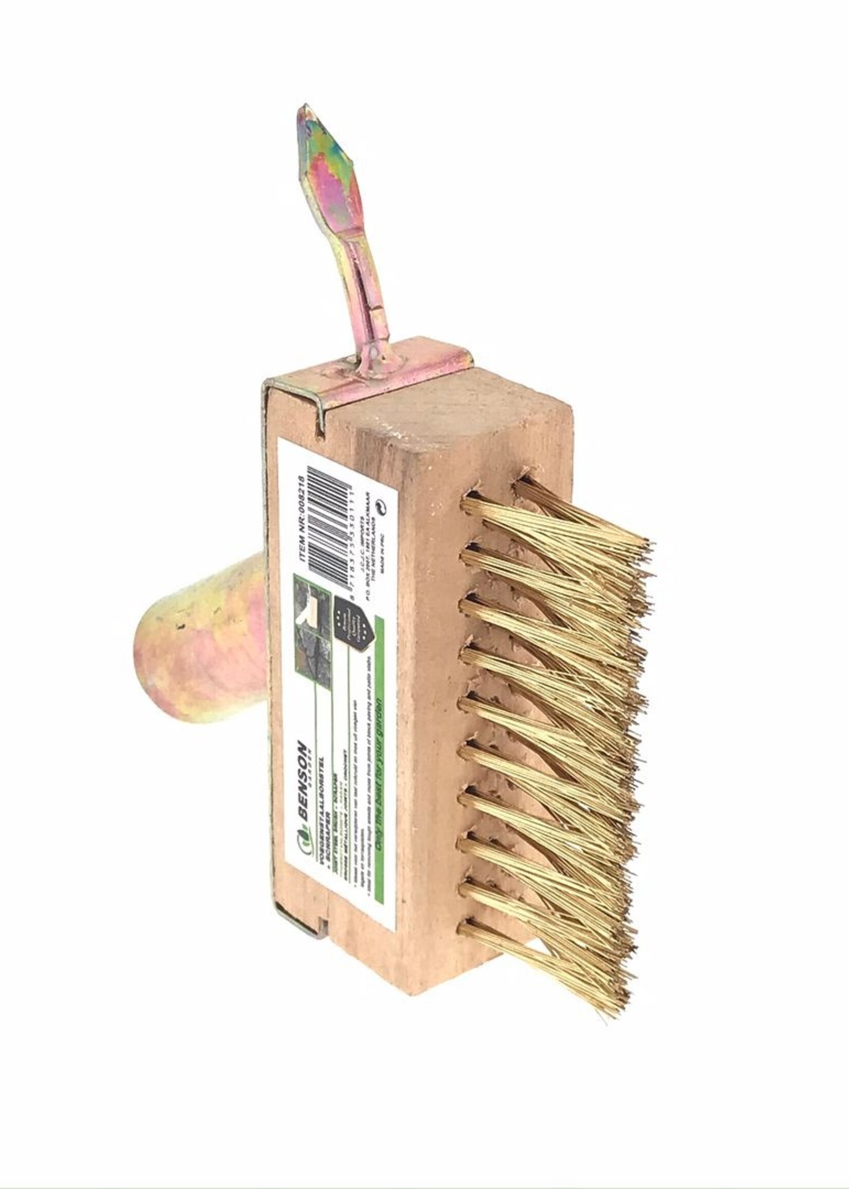 Benson Garden Voegenstaalborstel Messing / 3 Rij + Schraper