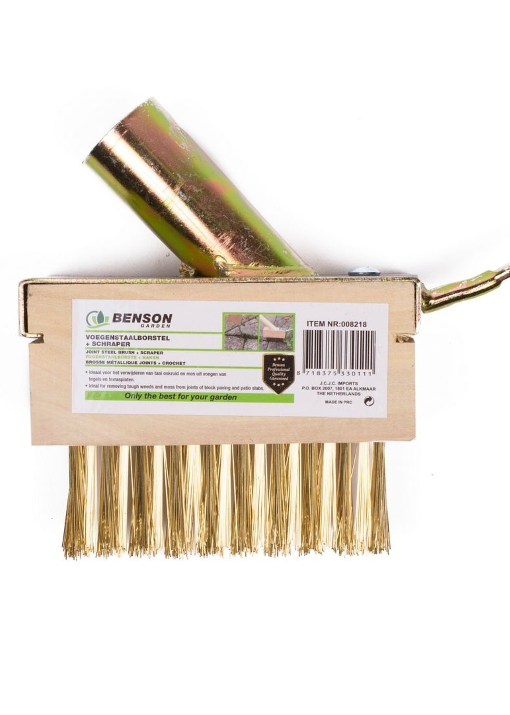 Benson Garden Voegenstaalborstel Messing / 3 Rij + Schraper
