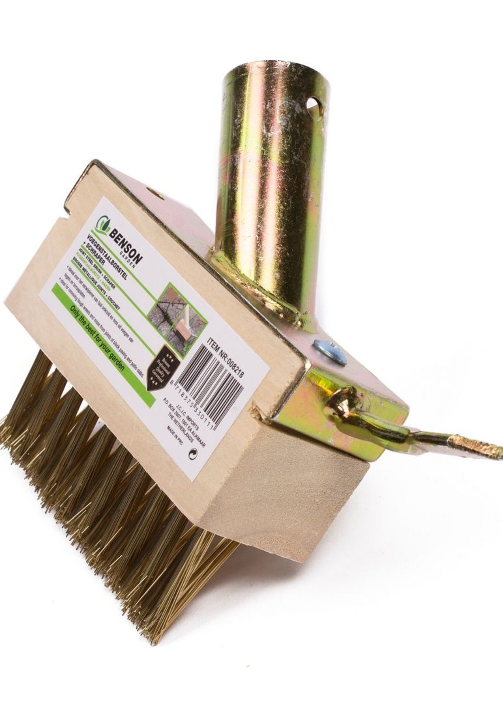Benson Garden Voegenstaalborstel Messing / 3 Rij + Schraper