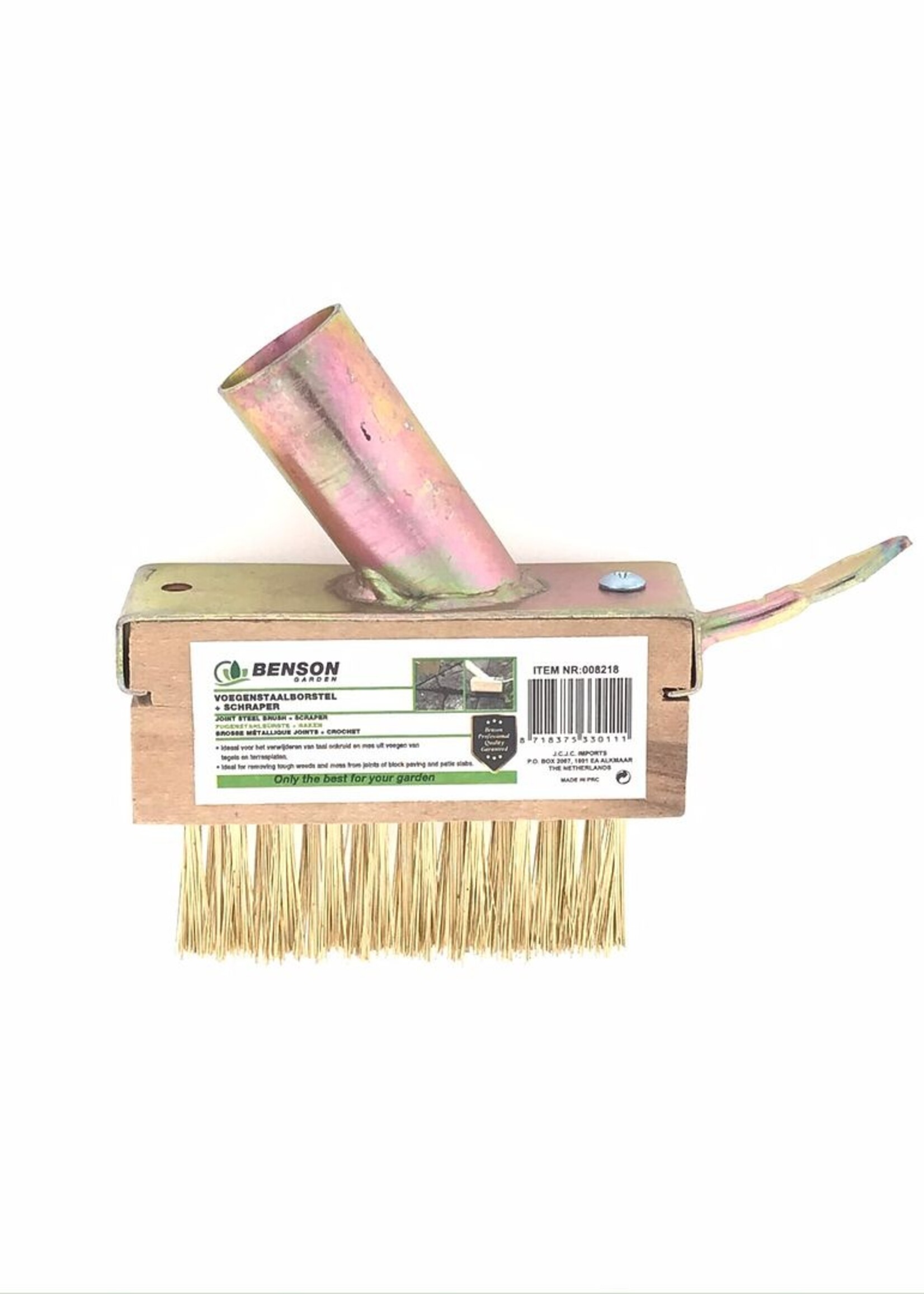 Benson Garden Voegenstaalborstel Messing / 3 Rij + Schraper