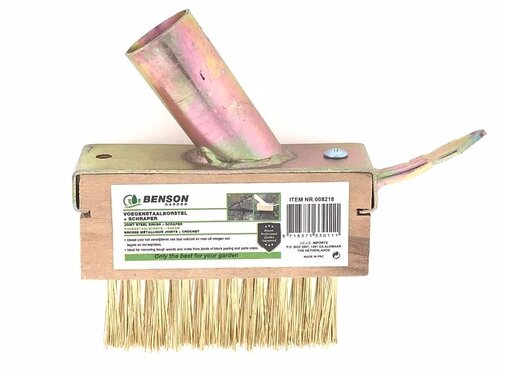 Benson Garden Voegenstaalborstel Messing / 3 Rij + Schraper