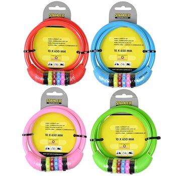 Stahlex Kabel-cijferslot 431 - 10 x 650 mm - Mix