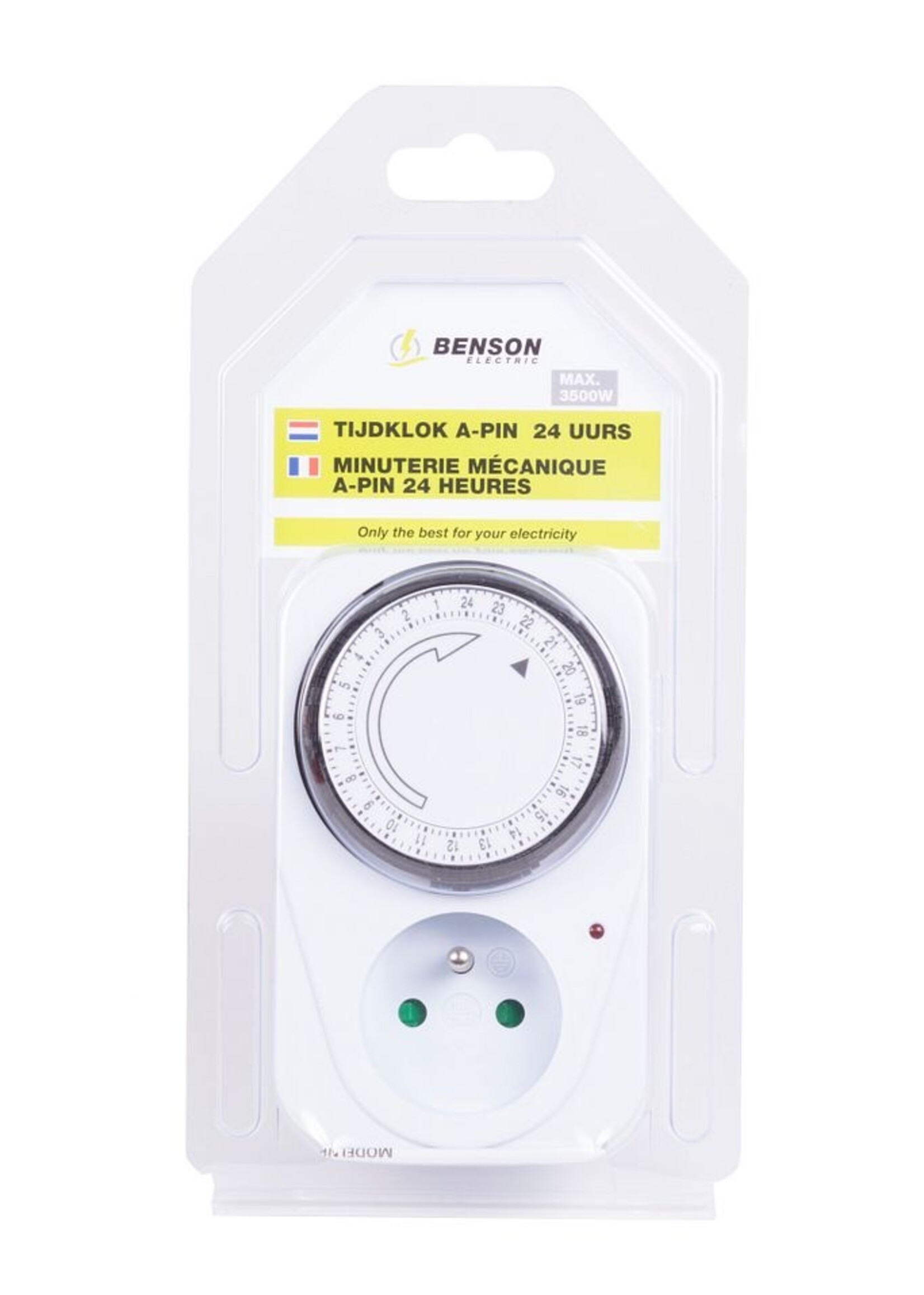 Benson Electric Tijdklok A-Pin 24 Uurs - Tijdklok