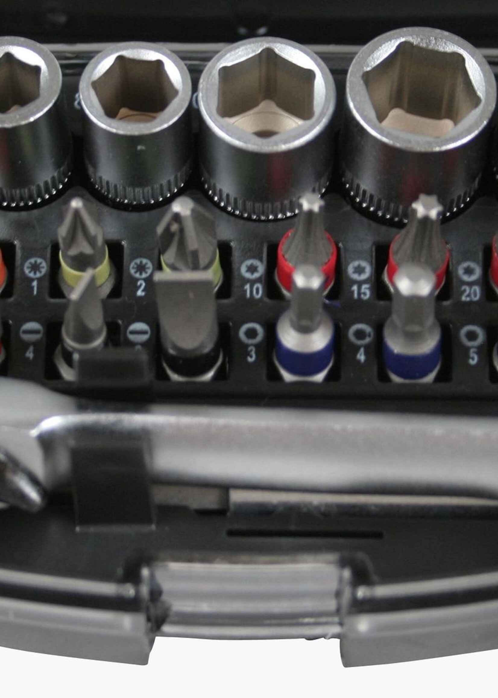 Benson Tools Bit - Doppenset 24 dlg + Ratel / Kleur Profi - Uitgebreide Bitset met Ratel voor Professionals