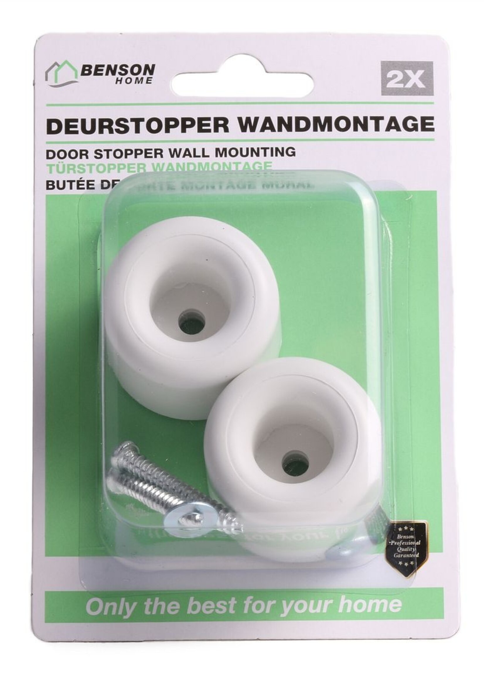 Benson Home Deurstopper Wandmontage - Deurbeschermer Deurstop Deuranker - 2 dlg