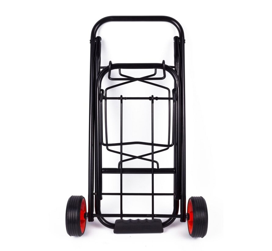 Trolley Opvouwbaar Zilver/Zwart - Trolley Met Wielen