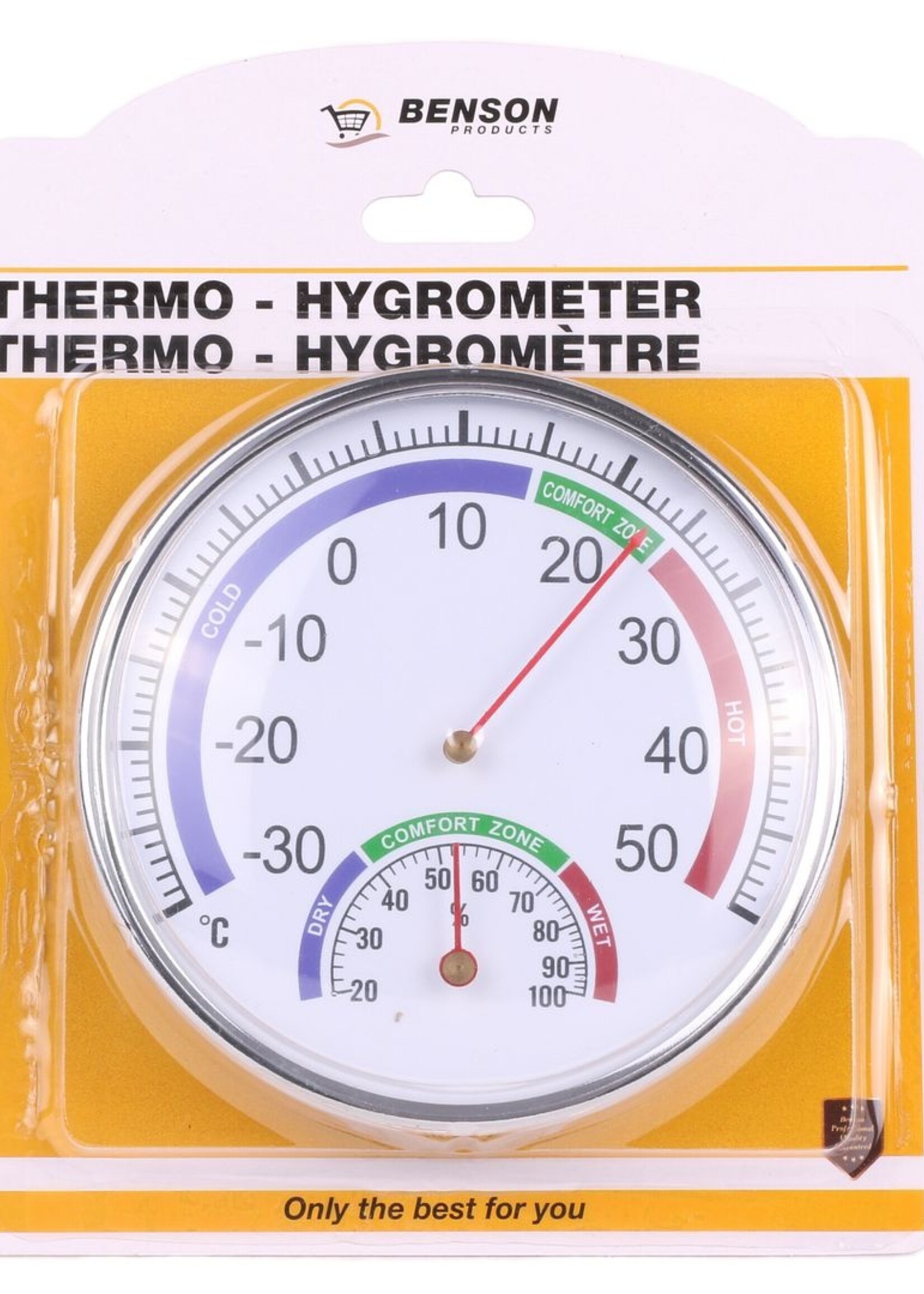 Benson Thermo-Hygrometer Comfort Thermometer - Indoor Hygrometer Digital Humidity Gauge