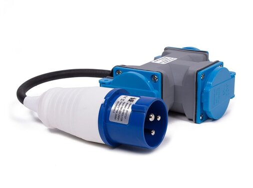 Benson Electric Cee Verloop Contra 3-Weg - Cee Verloopstekker Cee Adapter Cee Contra 3-Weg