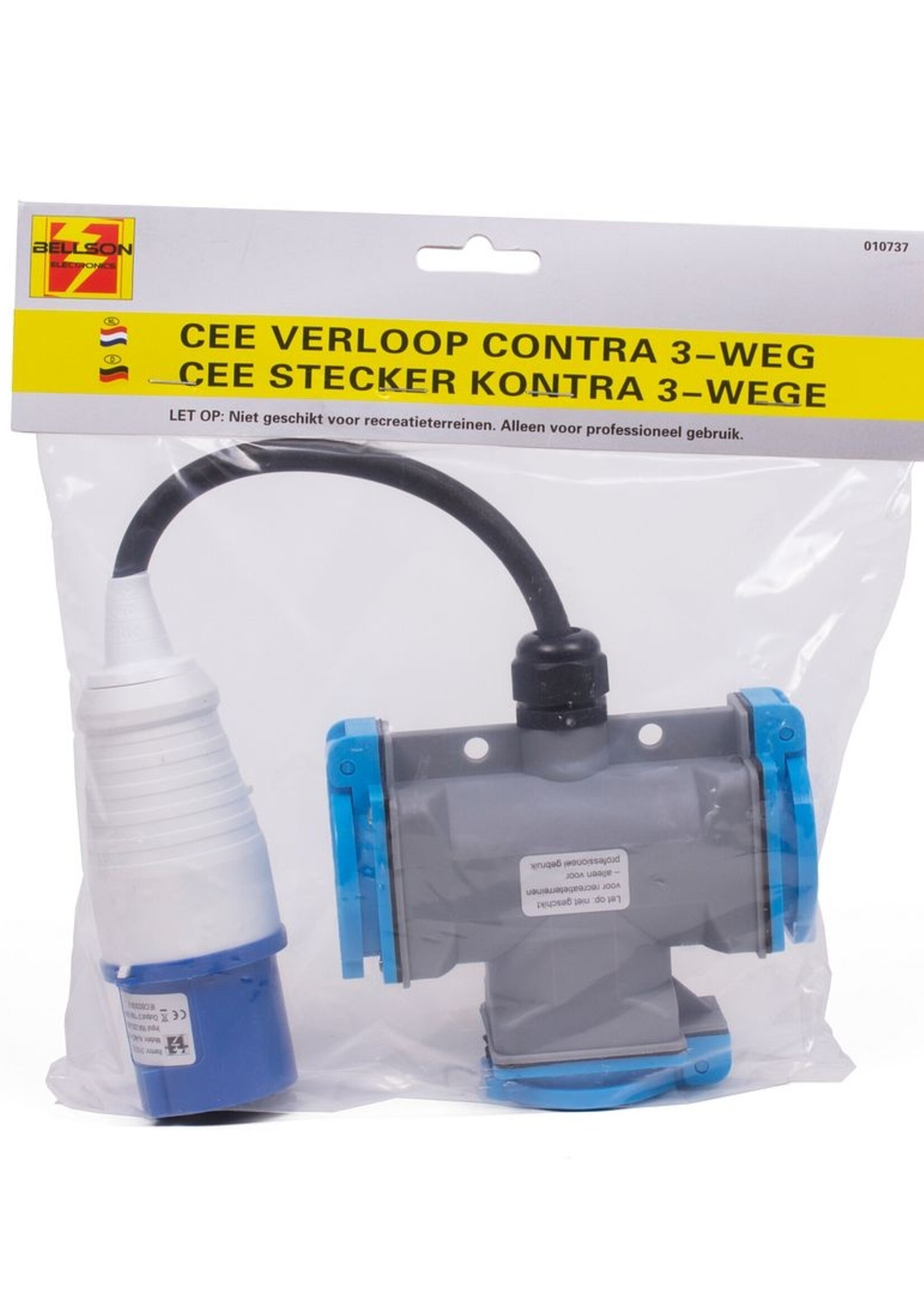 Benson Electric Cee Verloop Contra 3-Weg - Cee Verloopstekker Cee Adapter Cee Contra 3-Weg
