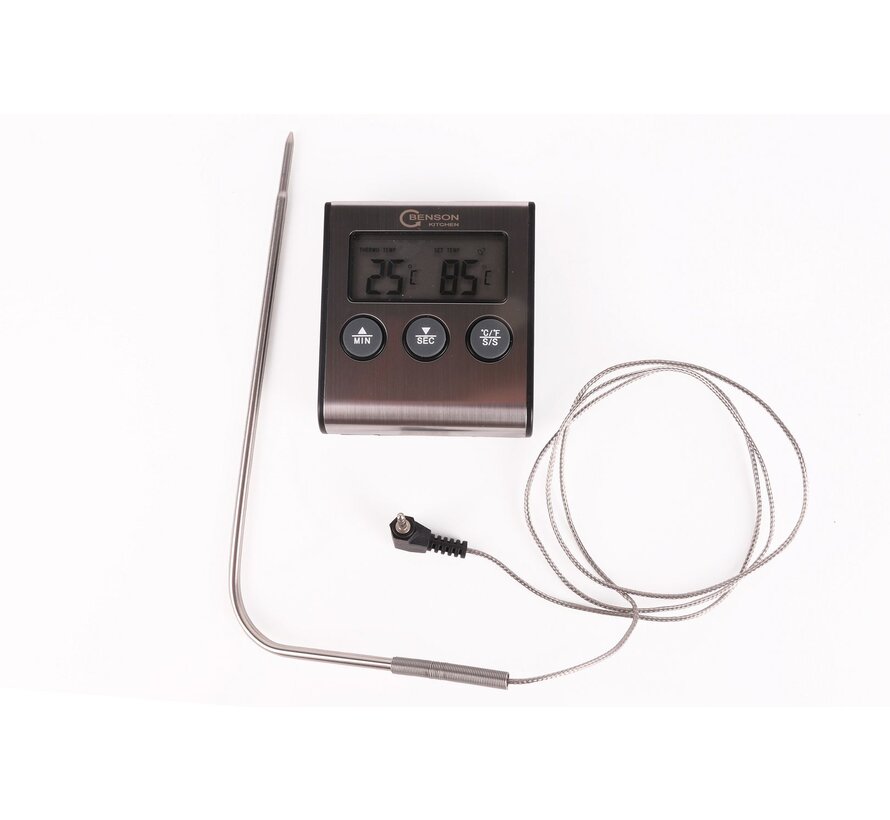 Keukenthermometer Digitaal met Timer - Kookthermometer
