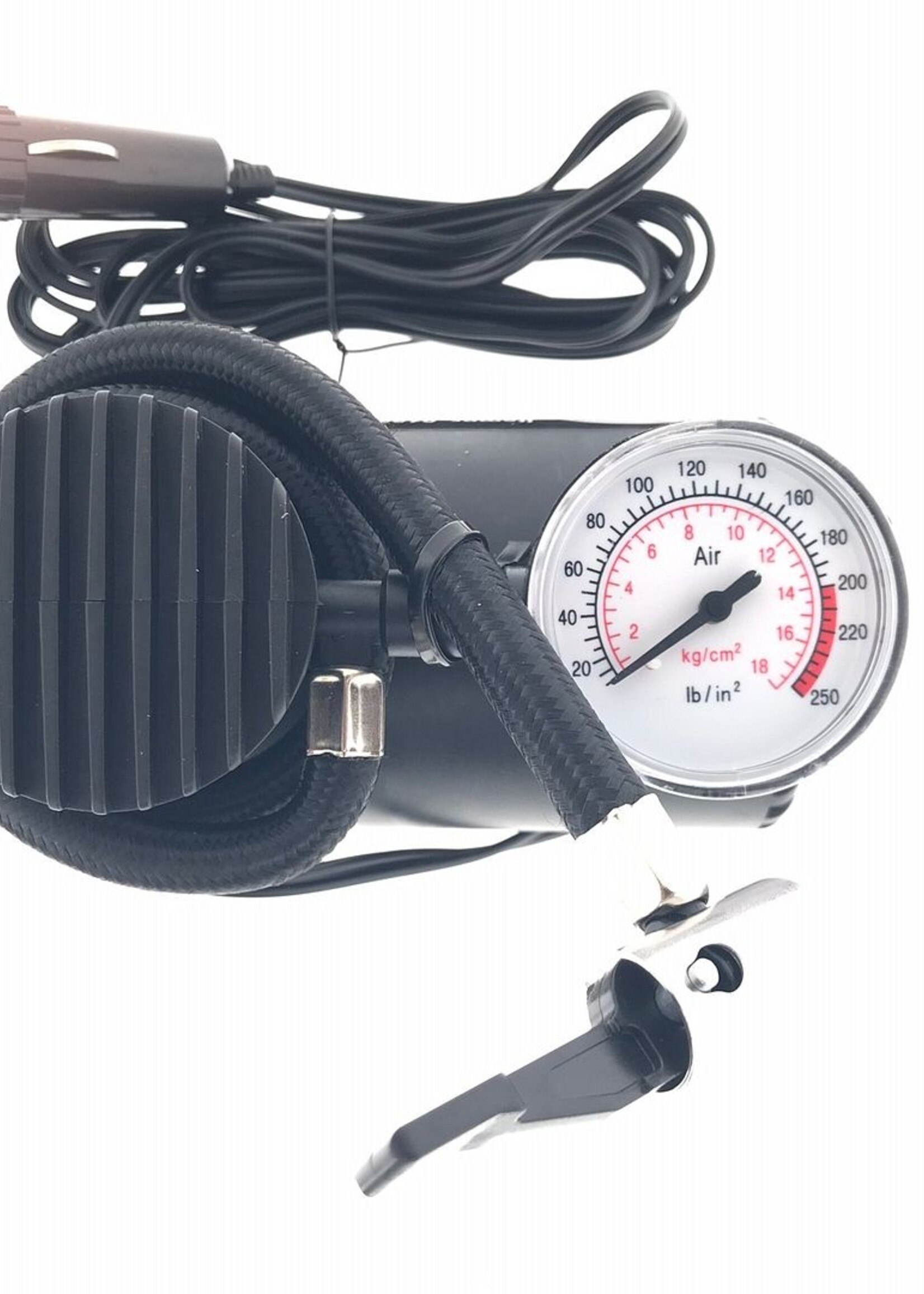 Höfftech Compressor 12V 280 PSI + Accessoires - Draagbare Compressor Autobandenpomp