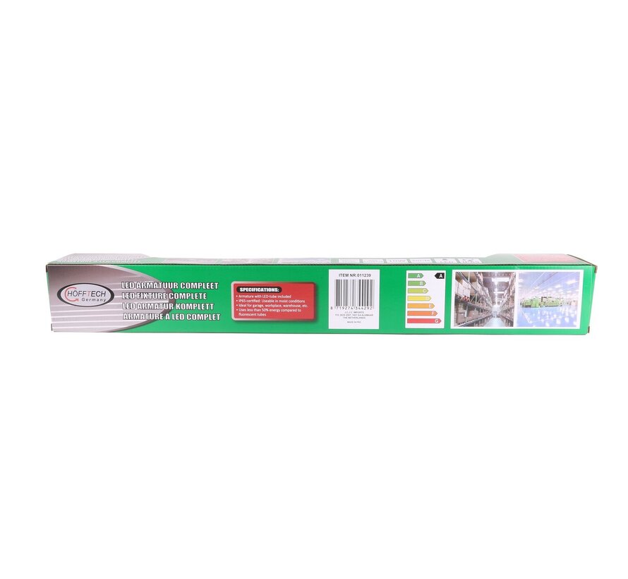 LED Armatuur 10W T8 Compleet 60 cm IP66