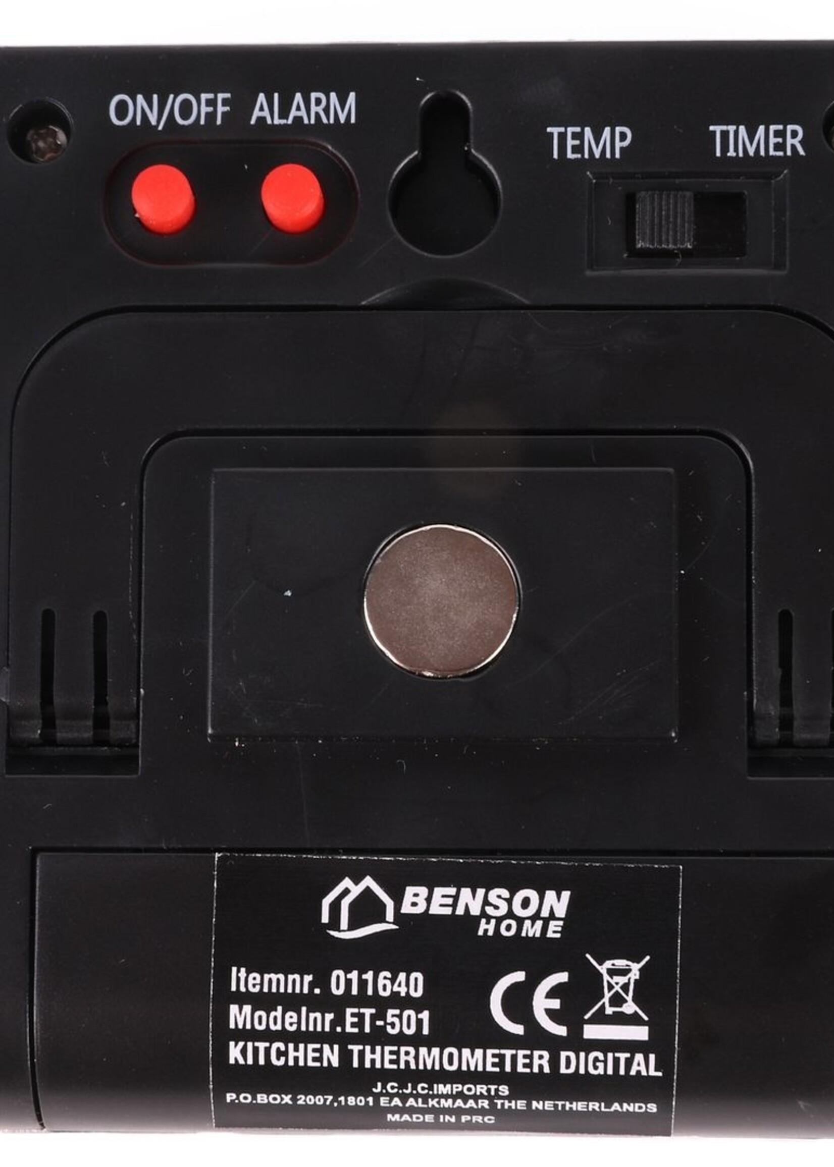 Benson Home Keukenthermometer Digitaal met Timer - Kookthermometer
