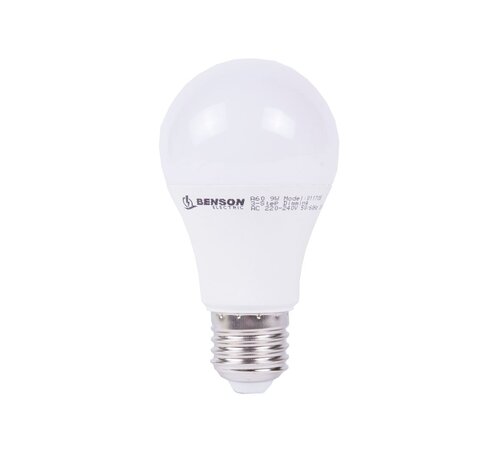 Benson Electric Led Lamp E27 A60 9W + Dimbaar Schakelaar Warm Wit