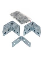 Benson Tools Ijzerwaren Stoelhoek 16 dlg 25 x 25 x 14,5 mm - Haakse Verbindingshoek - Bevestigingshoek