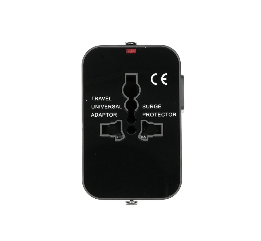 Reisadapter Internationaal met 2 USB poorten - Reisstekker - Universeel