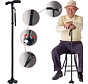 Wandelstok Easy Ergo + LED - Ergonomische Wandelstok voor Senioren - Zwart