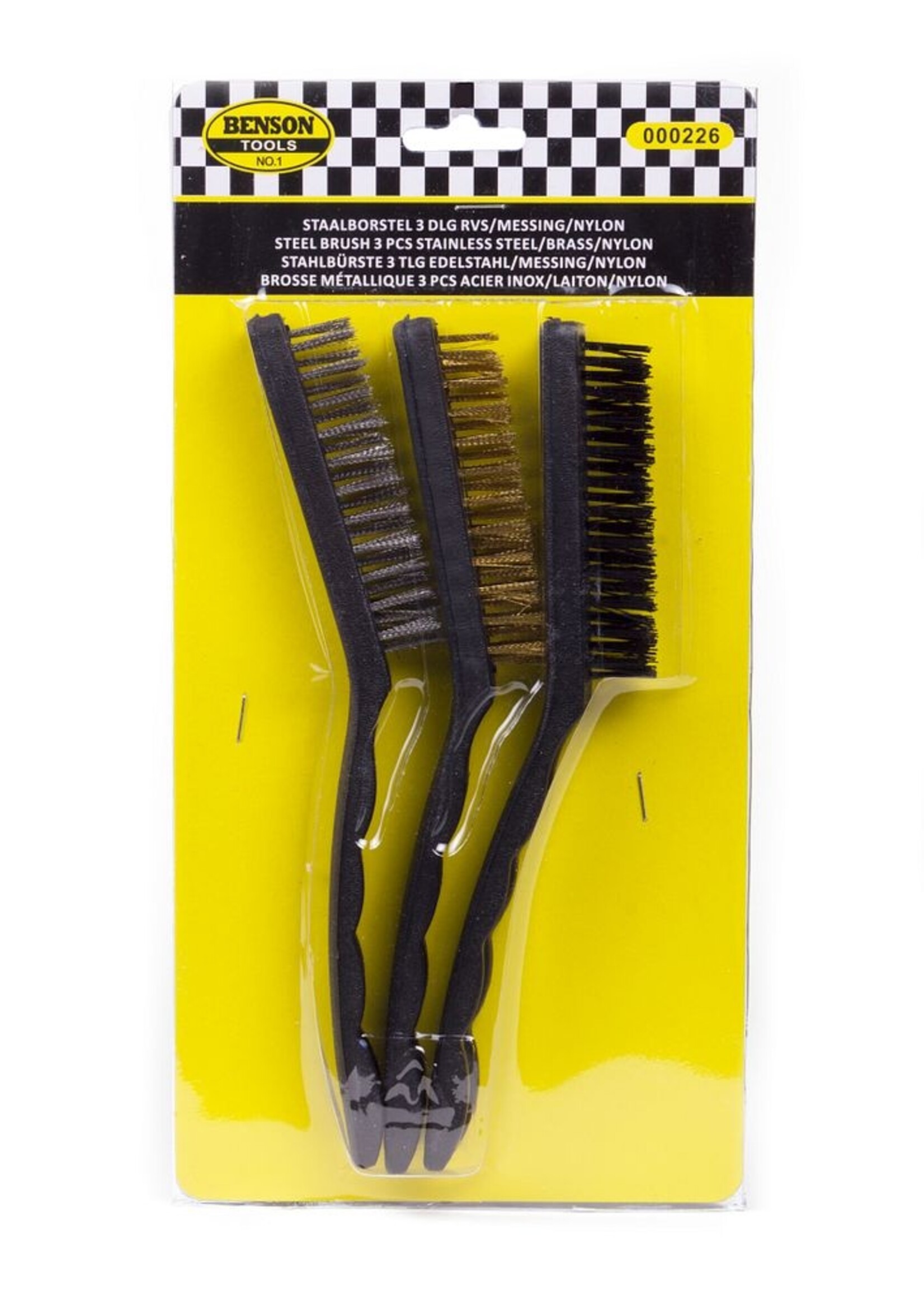 Benson Staalborstel 3 dlg maxi