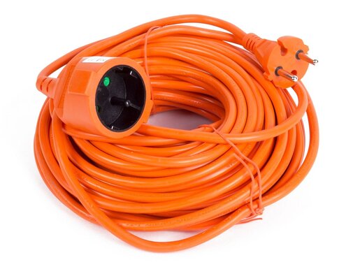 Benson Verlengsnoer 20 Meter Oranje 2 x 1.0 - Verlengkabel