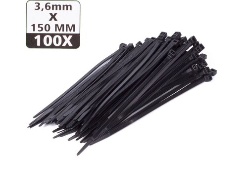 Benson Tie Ribs 3.6 x 150 Mm - 100 Dlg Zwart