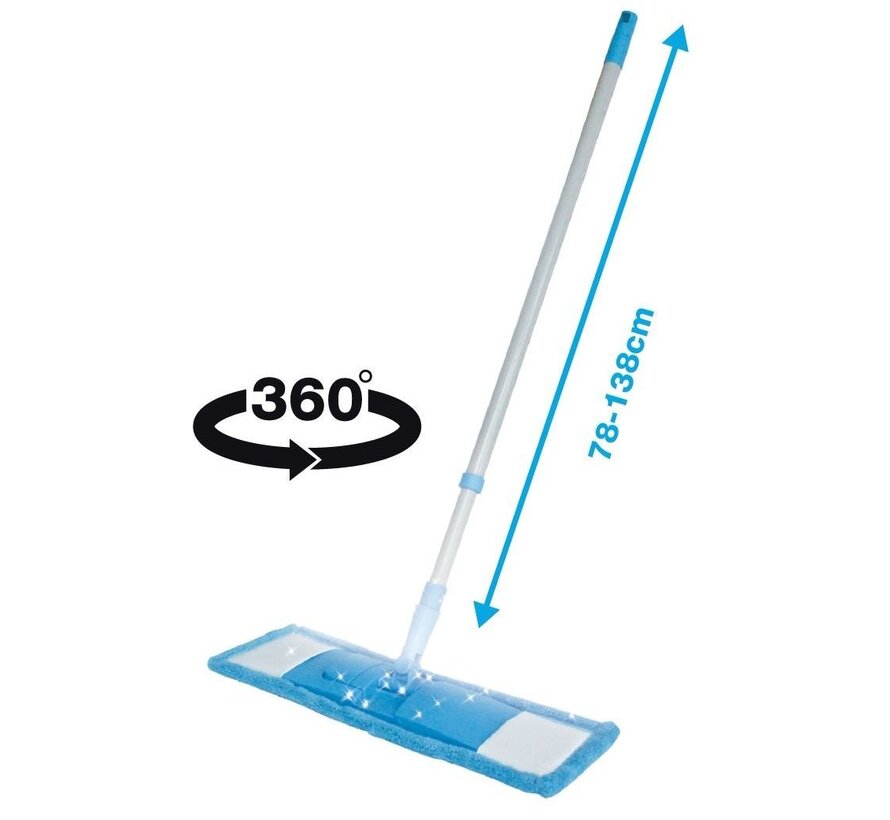 Vloerwisser Profi Aluminium + Microvezel Hoes - Vloerreiniging - Schoonmaakaccessoires