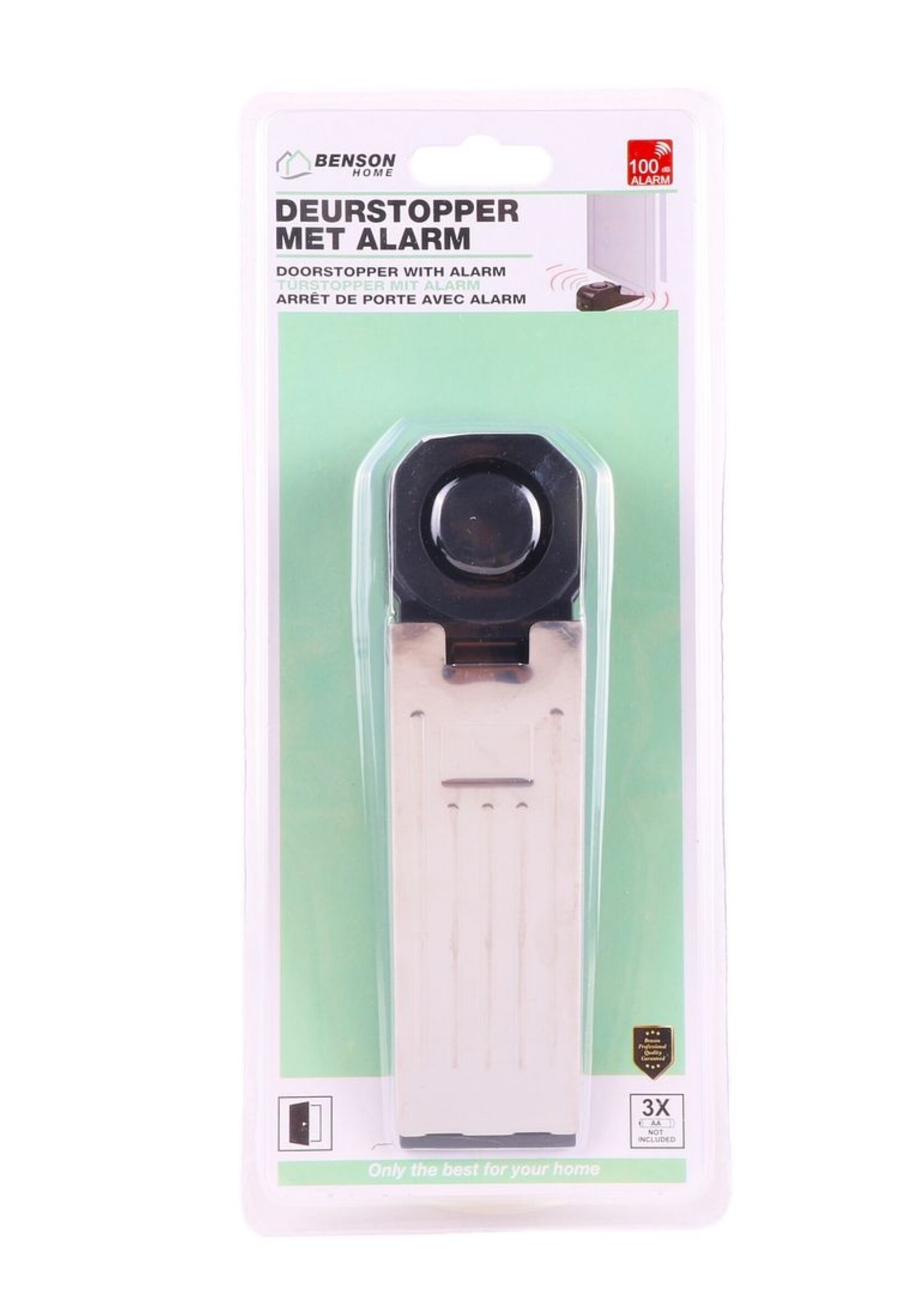 Deurstopper met Alarm 100 dB - Beveiligingsdeurstopper Draadloze Alarmsysteem