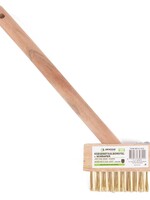 Benson Voegenstaalborstel+Steel 30cm+3 Rij Messing - Voegenreinigingsborstel
