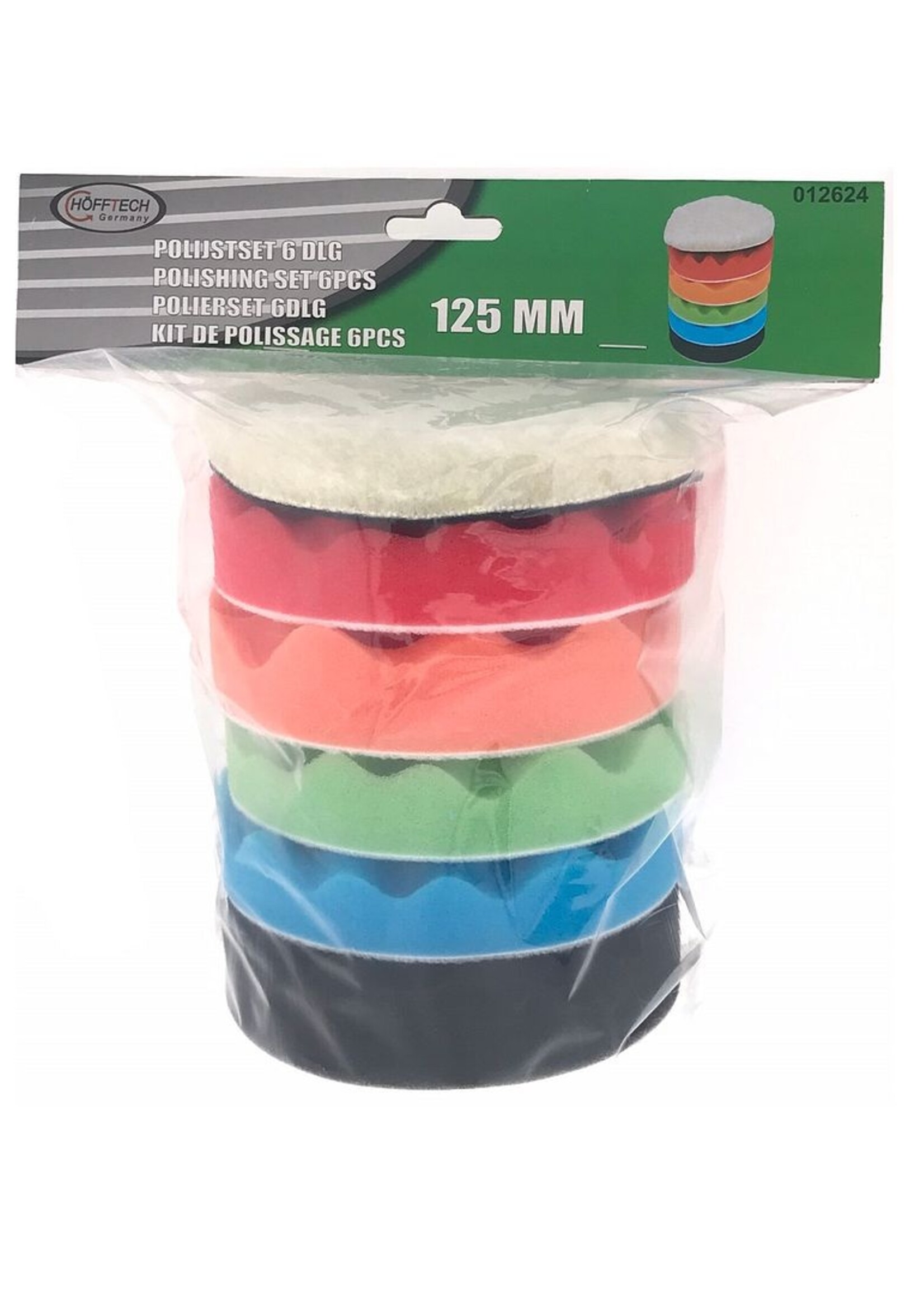 Benson Polijstset 6 dlg ø125mm - Auto Polijstset – ø125mm - 6 dlg