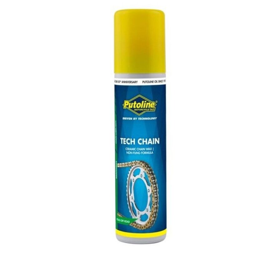 Putoline Ketting Spray Tech 75ml - Kettingolie - Perfecte smering - Langdurige bescherming
