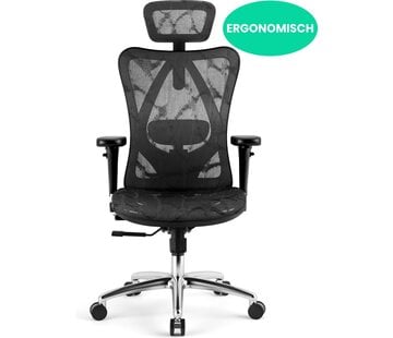 Starrydays Ergonomische Bureaustoel Proline – 3D Verstelbaar Armsteun – Volledig Mesh Bekleding - Kantoorstoel, Vergaderstoel & Gaming stoel – Bureaustoel met Wieltjes - Zwart