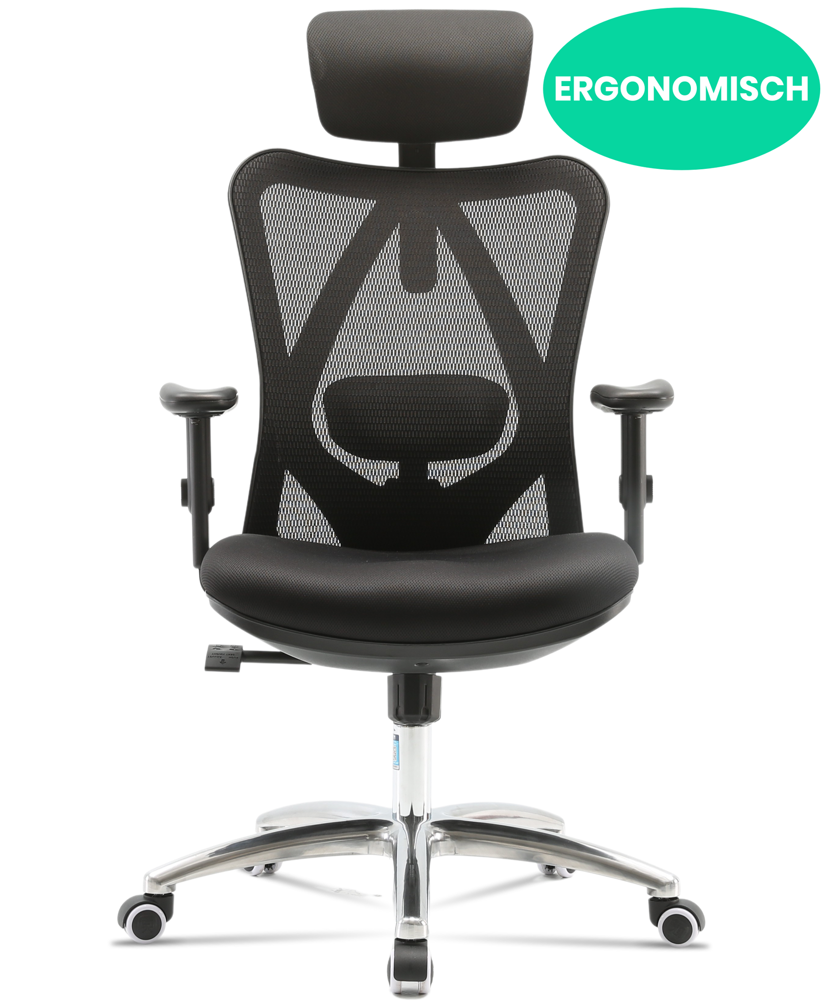 Ergonomische Bureaustoel Verstelbaar Zwart/Chroom kopen Ergonomische Bureaustoel Verstelbaar Zwart/Chroom kopen
