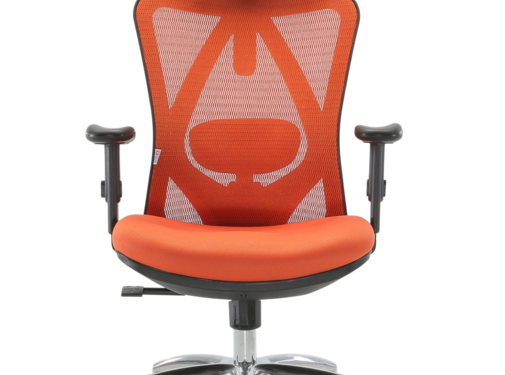 Starrydays Ergonomische Bureaustoel voor Volwassenen – Kantoorstoel, Vergaderstoel & Gaming stoel – Bureaustoel met Wieltjes - Oranje