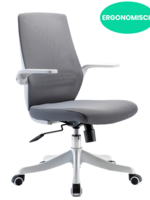Starrydays Ergonomische Bureaustoel Comfort - Bureaustoelen voor Volwassenen – Bureaustoel met Wieltjes - Grijs