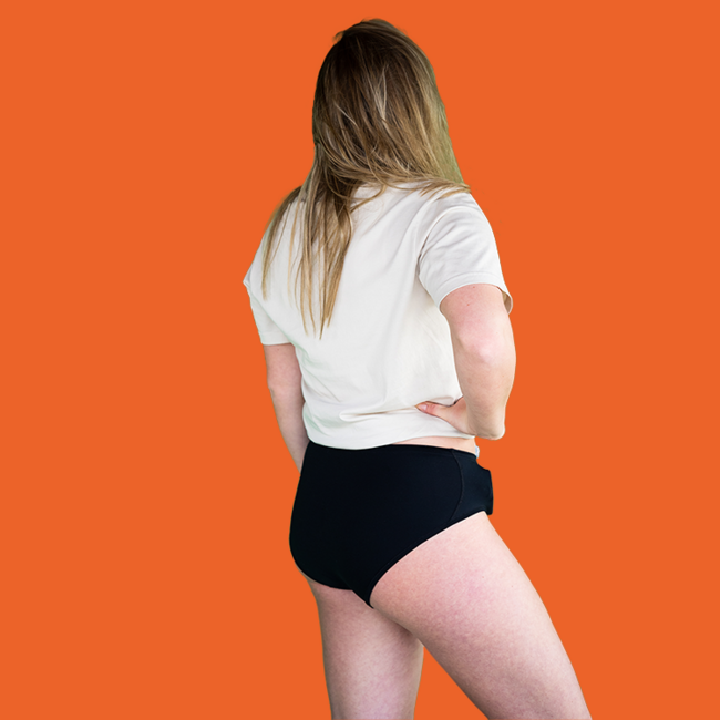 Women's maxi briefs with pockets - Black