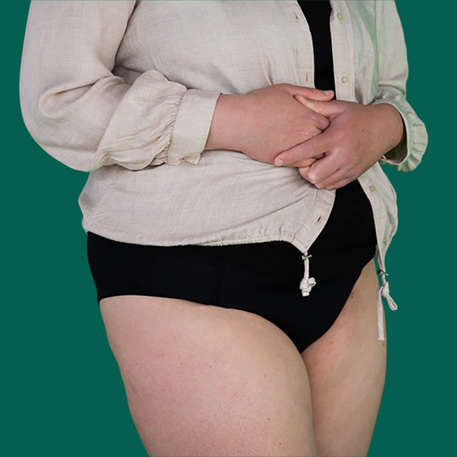 Pockwear Dames maxislip met zakken - Zwart