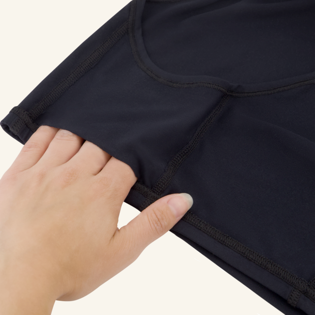 Pockwear Dames maxislip met zakken - Zwart