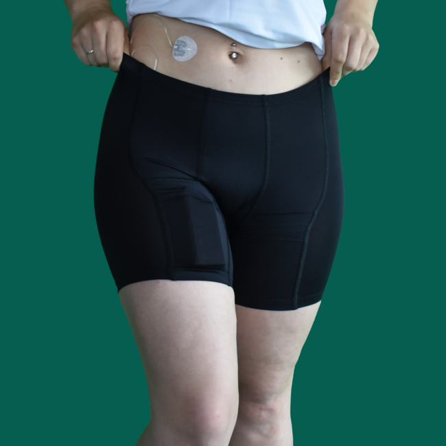 Dames bikershort met zakken - Zwart