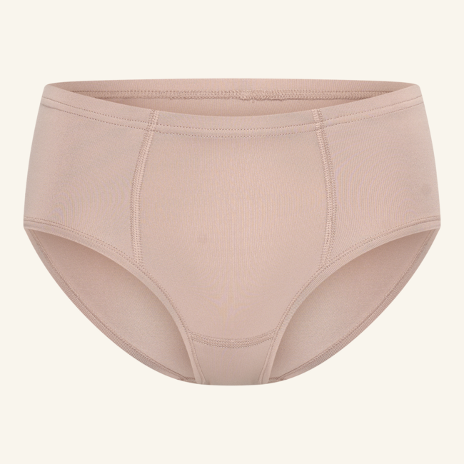 Pockwear Dames maxislip met zakken  - Caffè latte