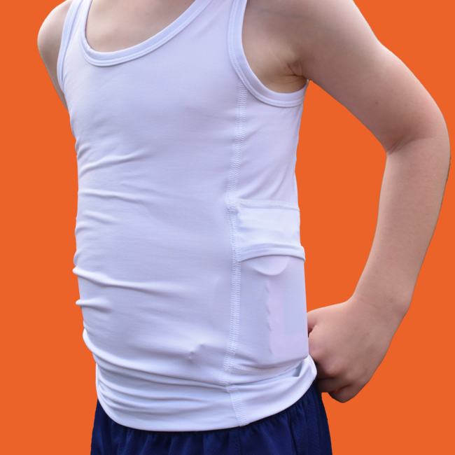 Singlet with pockets - White