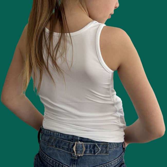 Singlet with pockets - White