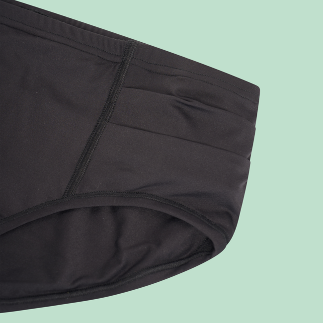 Dames high waist bikinibroekje met zakken