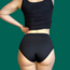 Dames high waist bikinibroekje met zakken