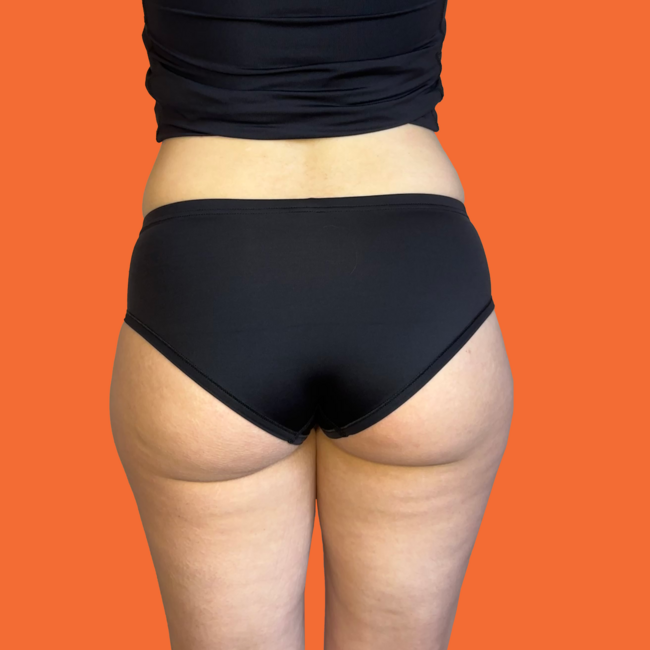 Ladies mid-rise bikini briefs with pockets