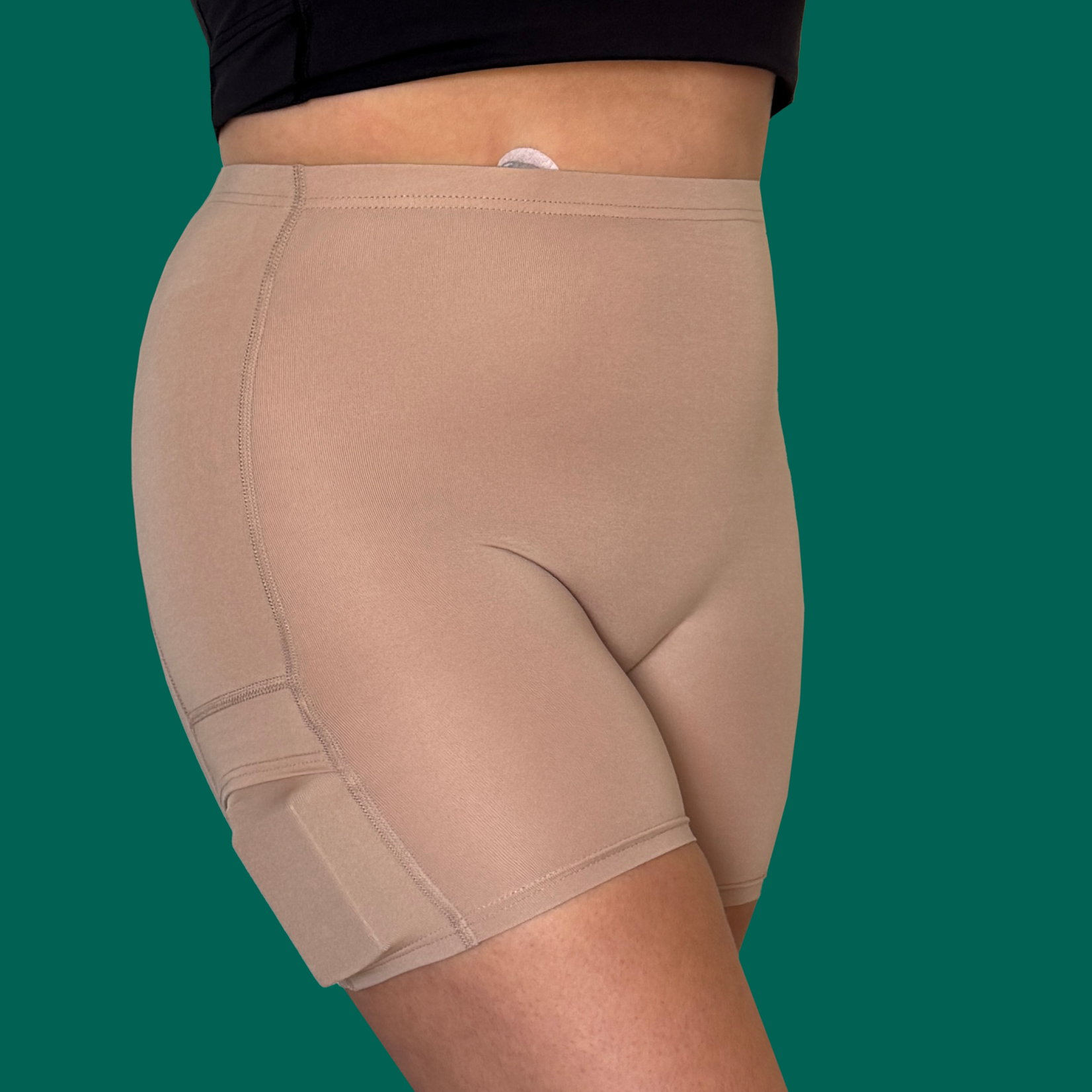 Pockwear Dames bikershort met zakken - Caffè latte