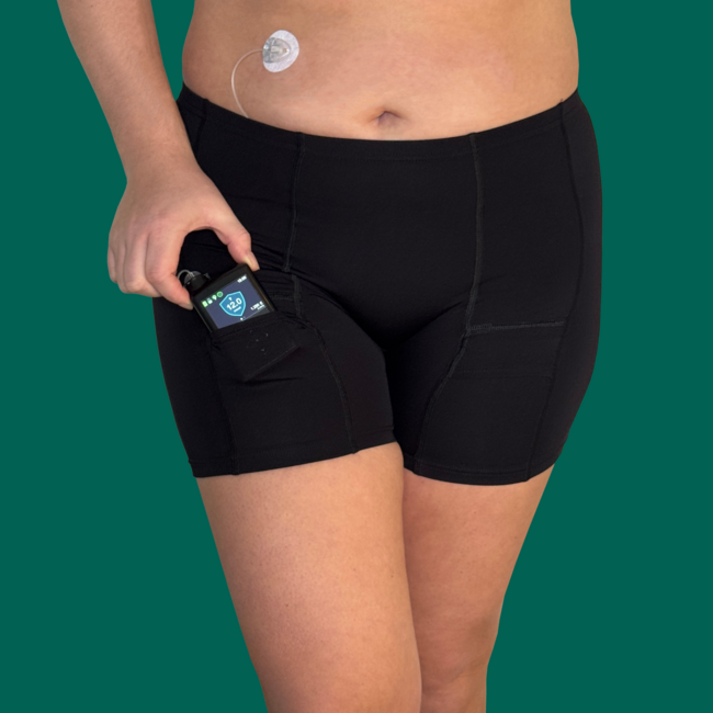 Dames bikershort met zakken - Zwart