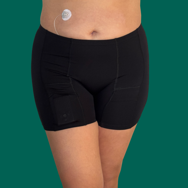 Pockwear Dames bikershort met zakken - Zwart