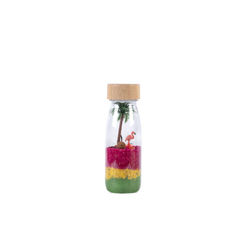 Petit Boum Sensorische fles flamingo